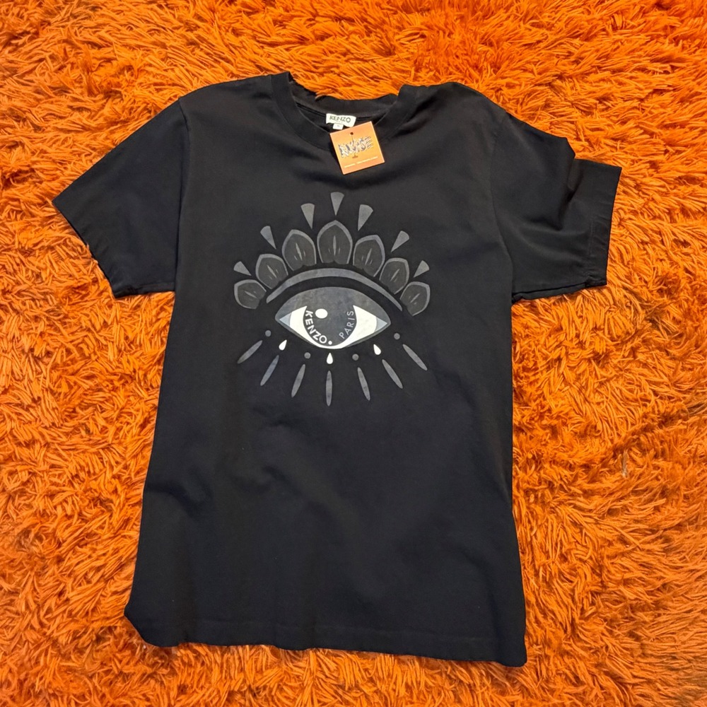 Kenzo Paris Mens Eye Graphic T-Shirt Black Short Sleeve Size S